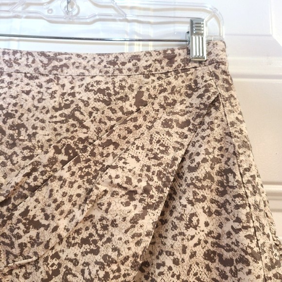 Free People Skirt Womens Size 4 Animal Print Vegan Leather Light Combo Faux Wrap - Picture 3 of 14